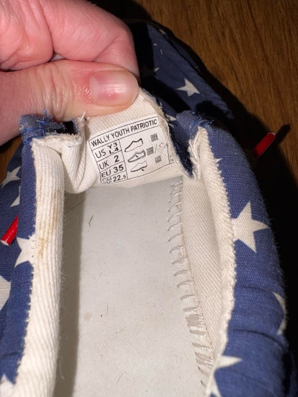 Hey Dude Kids Americana Slip-Ons - Red & Blue Star and Stripe Print - Picture 4 of 5